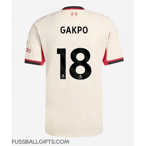 Liverpool Cody Gakpo #18 Fußballbekleidung Auswärtstrikot 2025-26 Kurzarm